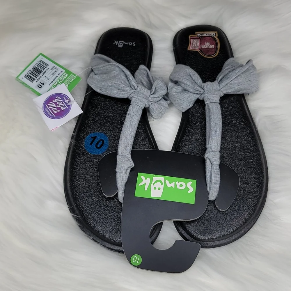 Sanuk Yoga Sling Ella Sandals Gray & Black